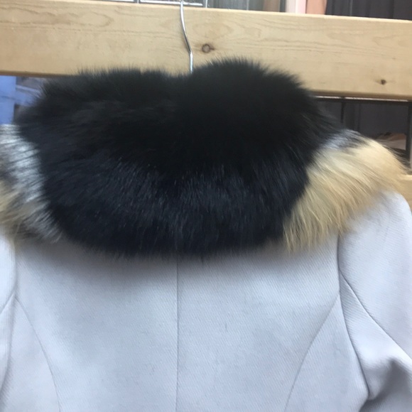 1 Madison Fox Fur Wool-Blend Coat - Picture 5 of 16